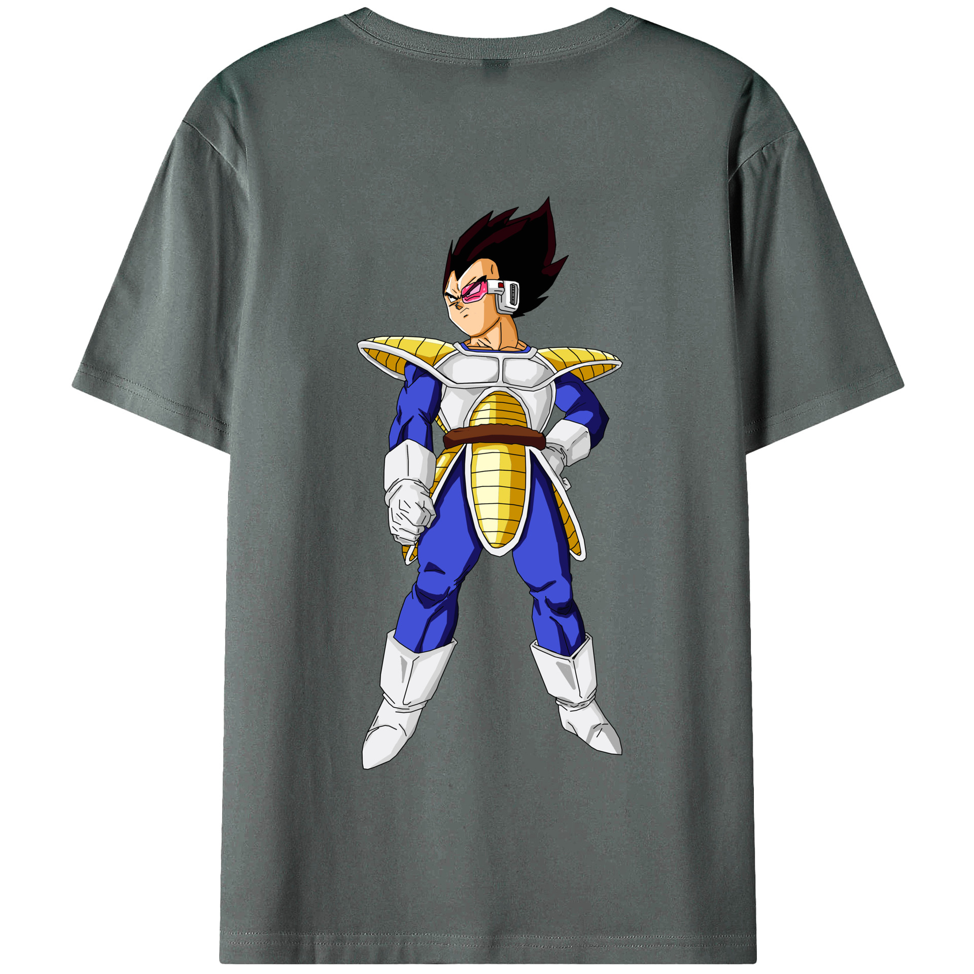 （画像用） ドラゴンボール ベジータ四世（Bejīta Yonsei）DRAGON BALL Vegeta IV 綿100％半袖Tシャツ（背面プリント）